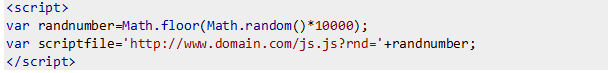 Math.random() for webpage caching issues