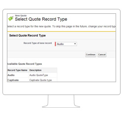 SalesForce App for Quotation