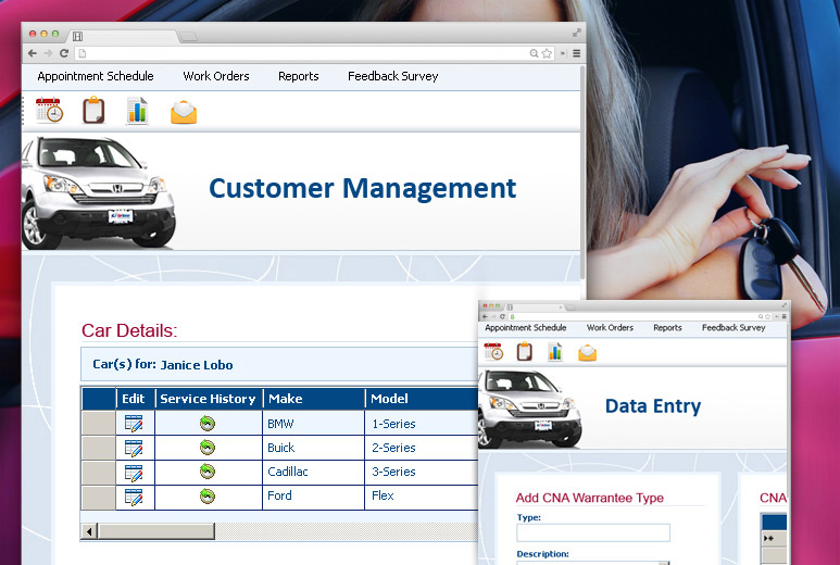 Application integrating existing data with a CRM system