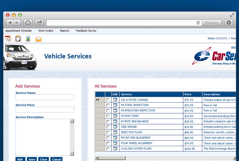 Application integrating existing data with a CRM system