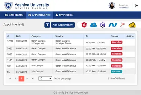 Online Shuttle Booking App