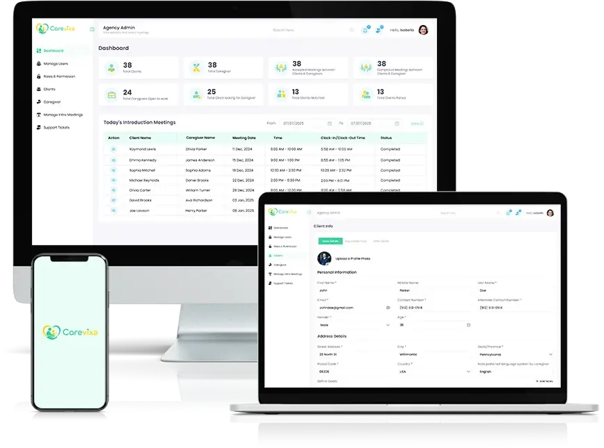 Healthcare Workforce Matching Platform for Caregiver & Client Management | Portfolio